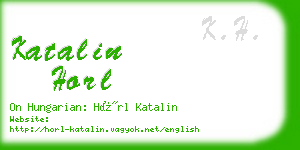 katalin horl business card